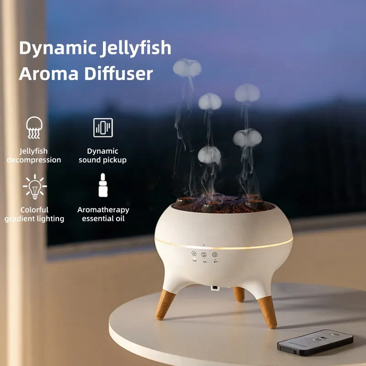 دستگاه رطوبت ساز و آروماتراپی طرح عروس دریایی Jellyfish V80